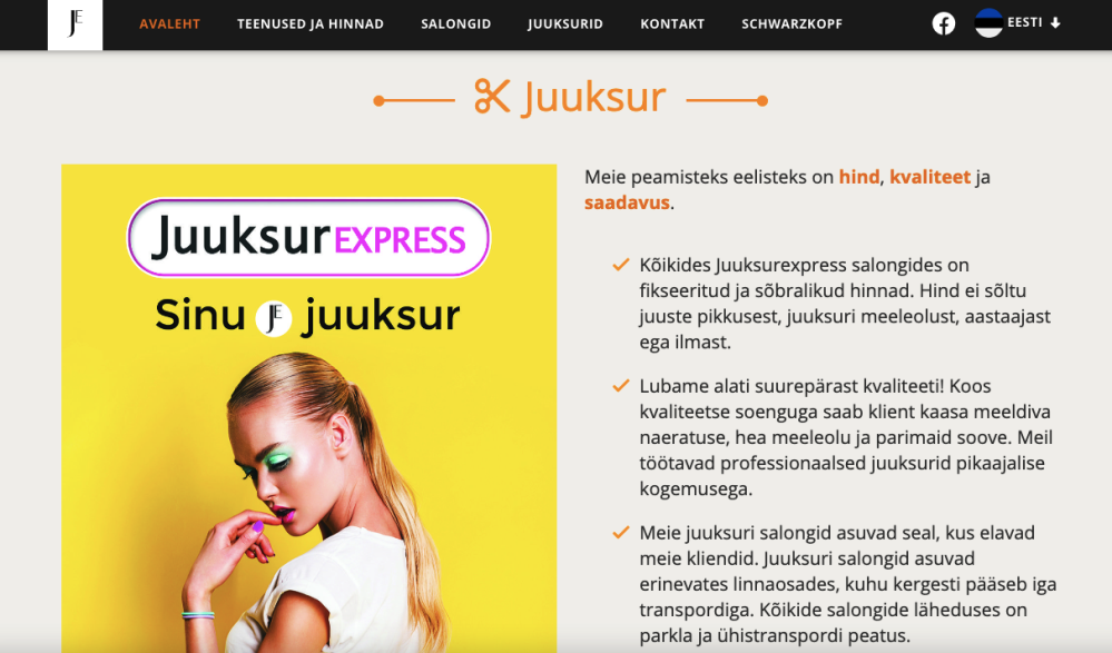 Juuksurexpress screenshot #2