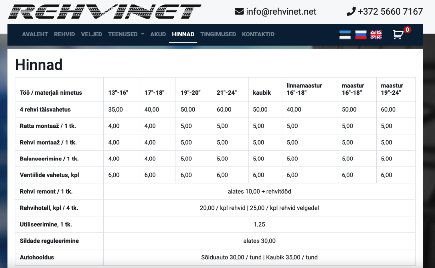 Rehvinet screenshot #6
